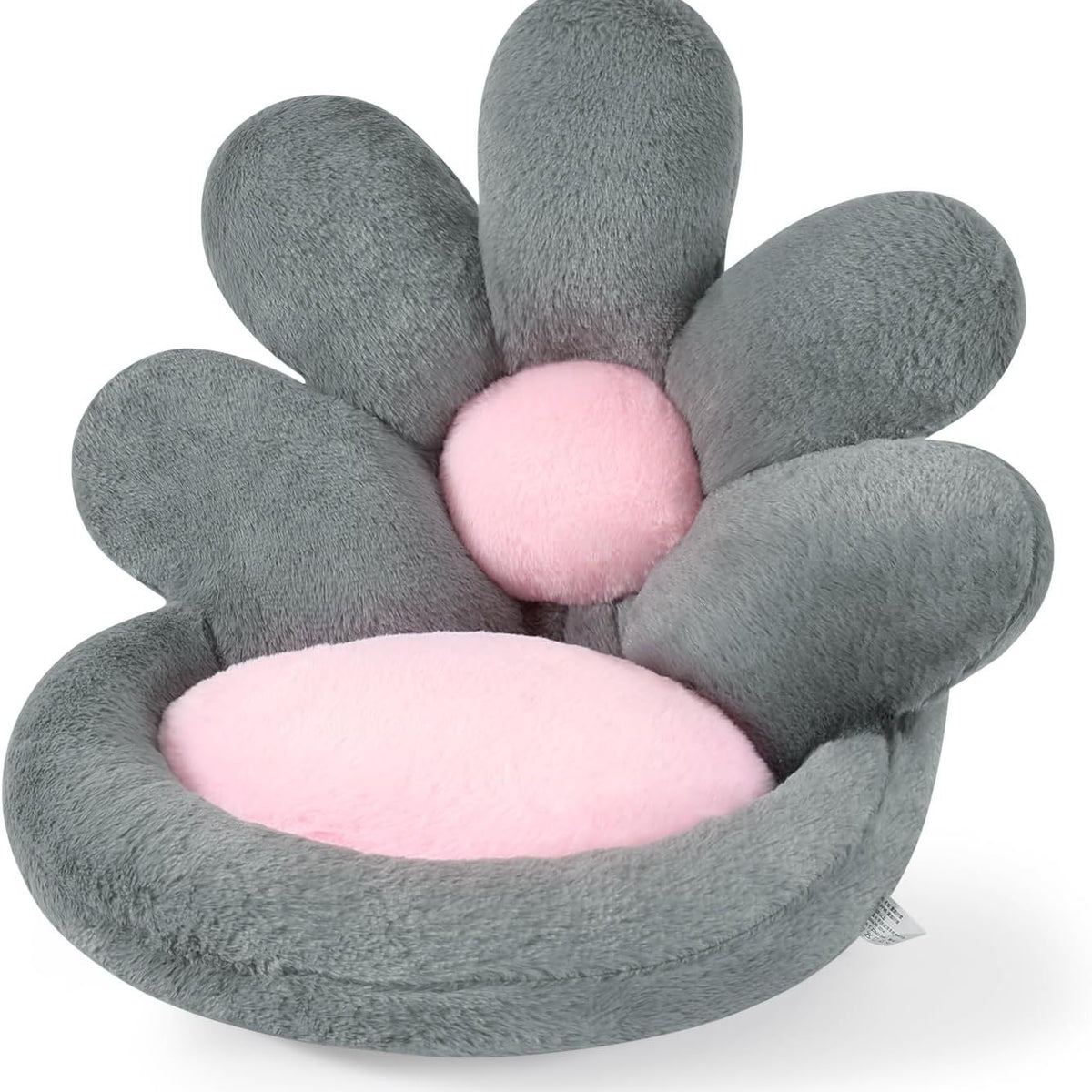 Round Nesting Cat Scratching Board Pet Nest Mat Flower Shape Seat Cushion Comfy Kawaii Gaming Chair Cushions 19 Inch Lazy Sofa Office Floor Pillow Cute Stuff For Gamer Bedroom Decor Grey